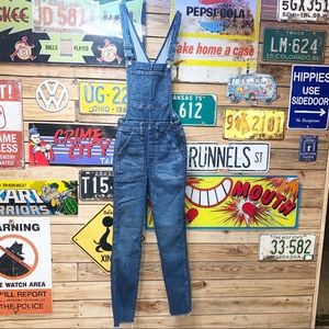 Madewell Tall Skinny Overalls Size Small